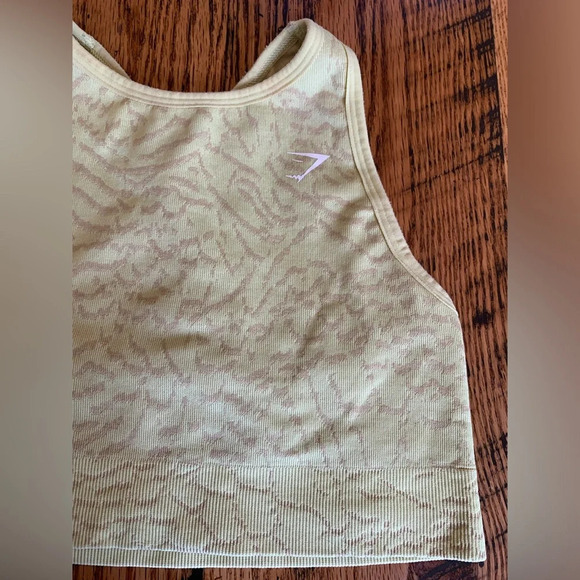 Gymshark lime green High Neck Racerback Sports Bra small - Picture 3 of 6